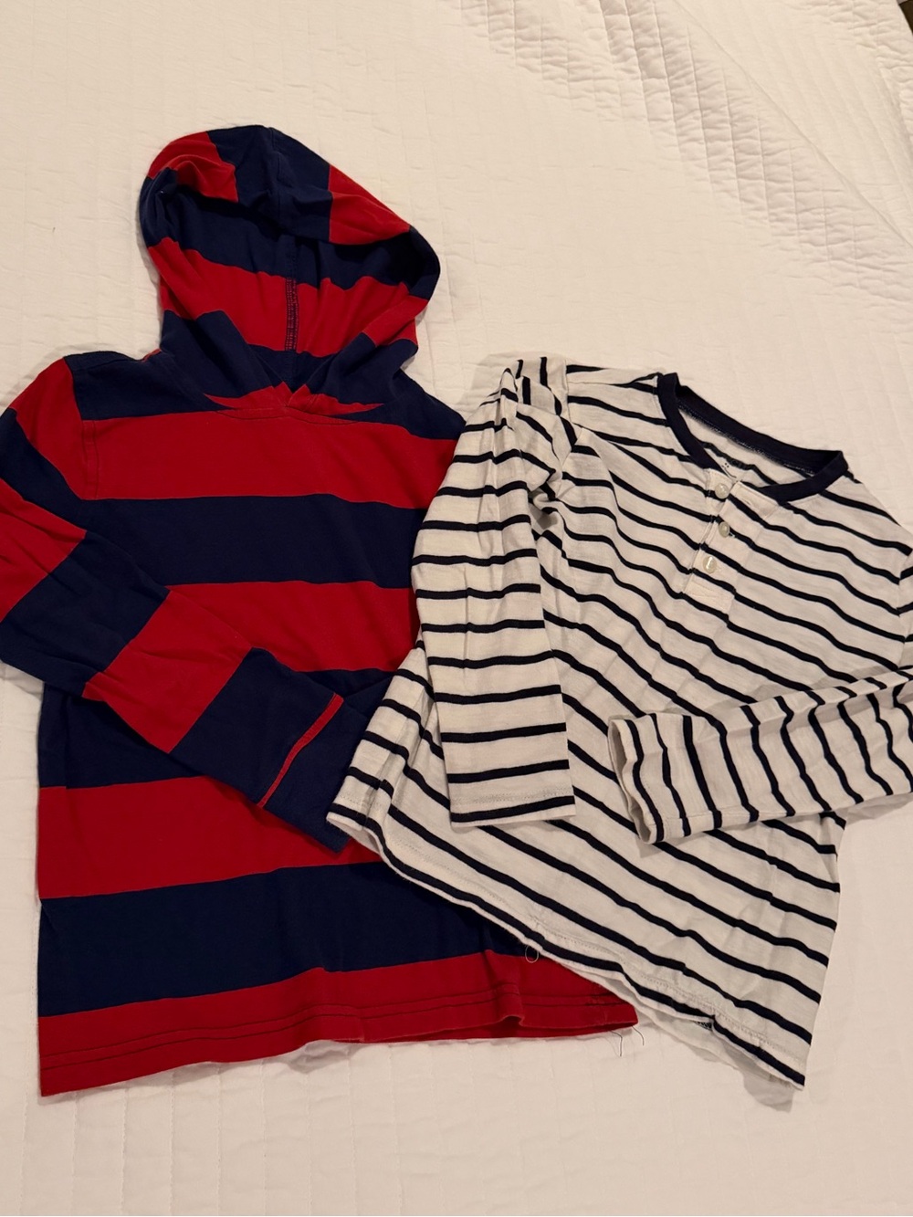 Crewcuts Red & Navy Striped and White & Navy Striped
